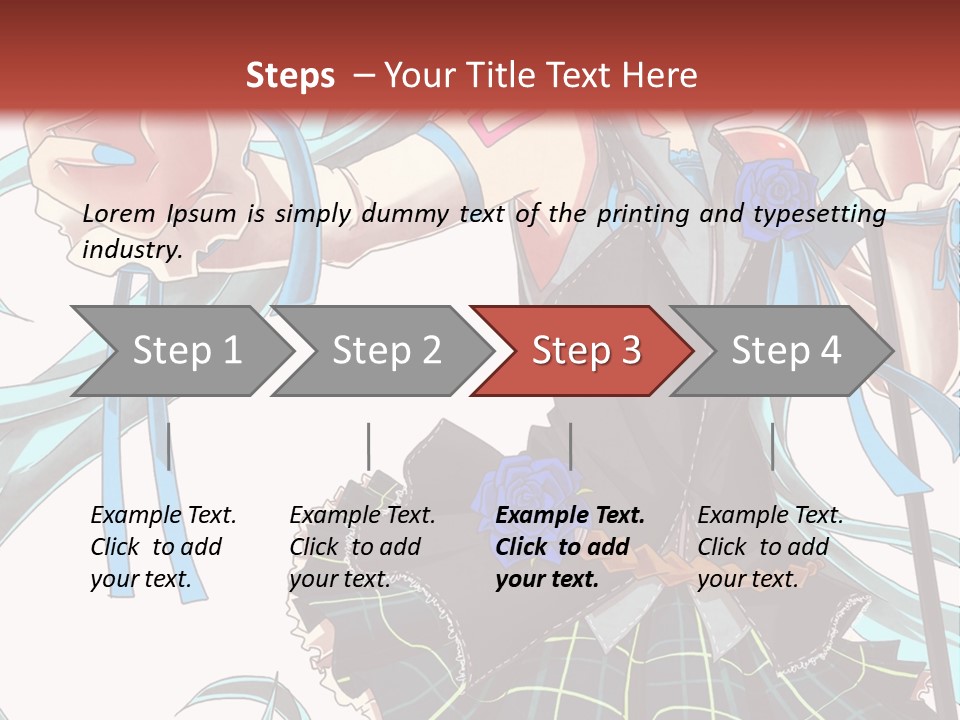 A Girl With Blue Hair Holding A Blue Flower Powerpoint Presentation PowerPoint Template