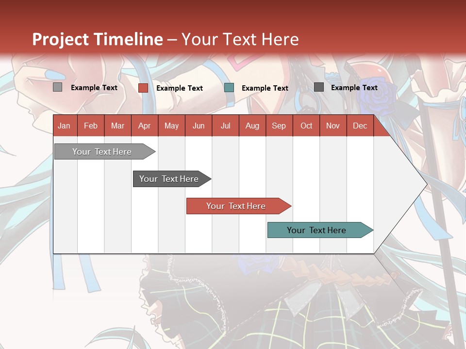 A Girl With Blue Hair Holding A Blue Flower Powerpoint Presentation PowerPoint Template