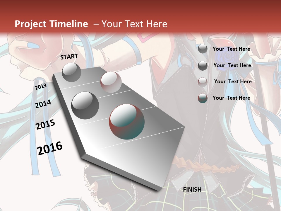 A Girl With Blue Hair Holding A Blue Flower Powerpoint Presentation PowerPoint Template