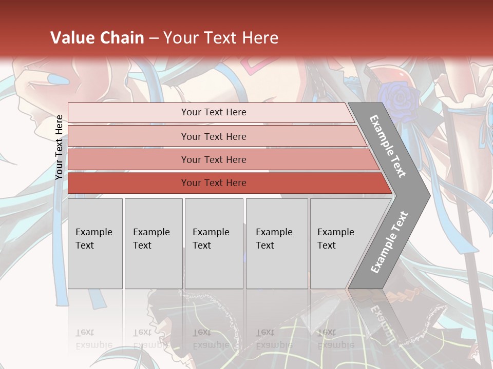 A Girl With Blue Hair Holding A Blue Flower Powerpoint Presentation PowerPoint Template