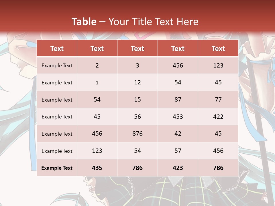 A Girl With Blue Hair Holding A Blue Flower Powerpoint Presentation PowerPoint Template