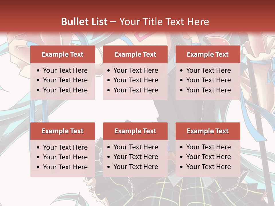 A Girl With Blue Hair Holding A Blue Flower Powerpoint Presentation PowerPoint Template