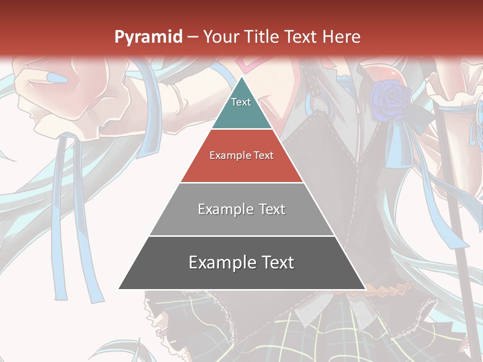 A Girl With Blue Hair Holding A Blue Flower Powerpoint Presentation PowerPoint Template