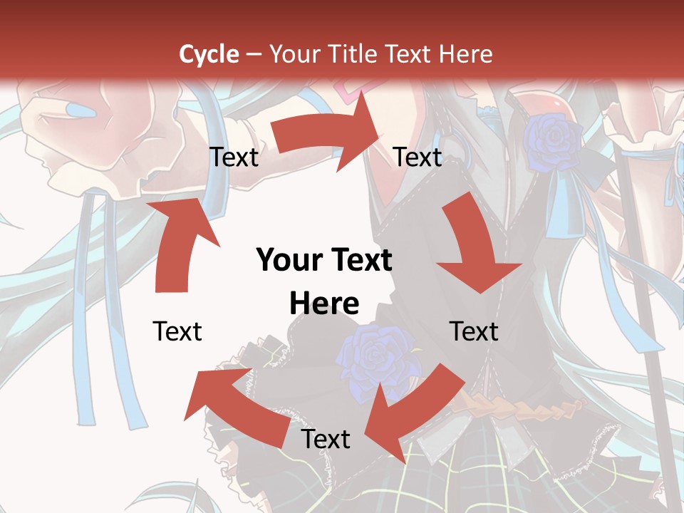 A Girl With Blue Hair Holding A Blue Flower Powerpoint Presentation PowerPoint Template