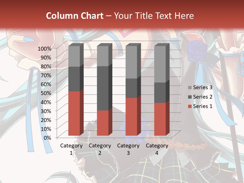 A Girl With Blue Hair Holding A Blue Flower Powerpoint Presentation PowerPoint Template