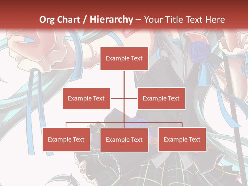 A Girl With Blue Hair Holding A Blue Flower Powerpoint Presentation PowerPoint Template