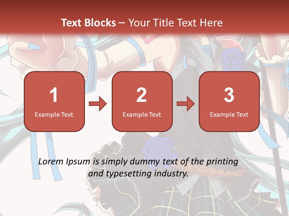 A Girl With Blue Hair Holding A Blue Flower Powerpoint Presentation PowerPoint Template