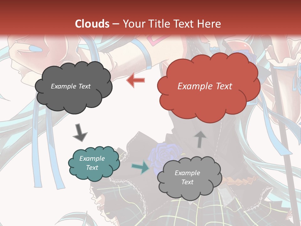 A Girl With Blue Hair Holding A Blue Flower Powerpoint Presentation PowerPoint Template