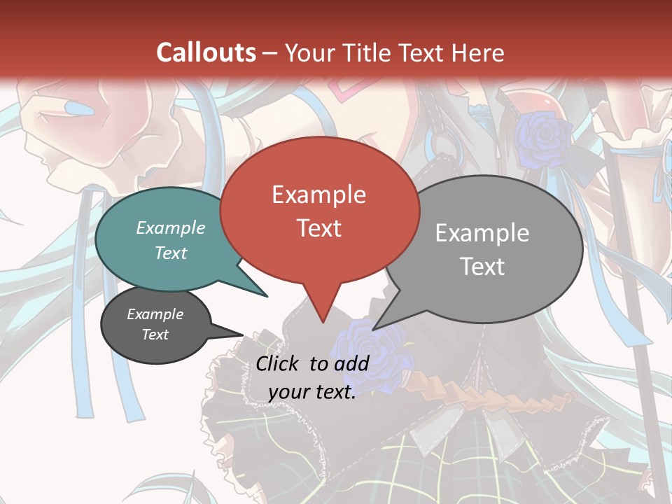 A Girl With Blue Hair Holding A Blue Flower Powerpoint Presentation PowerPoint Template