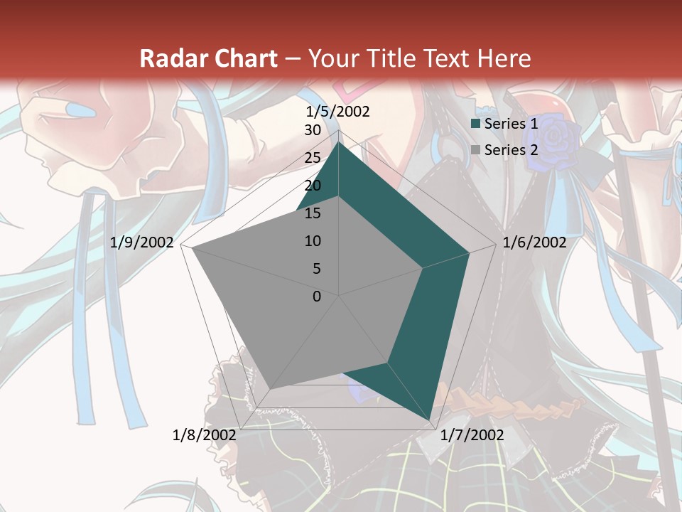 A Girl With Blue Hair Holding A Blue Flower Powerpoint Presentation PowerPoint Template