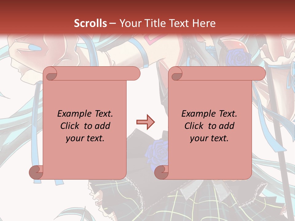 A Girl With Blue Hair Holding A Blue Flower Powerpoint Presentation PowerPoint Template