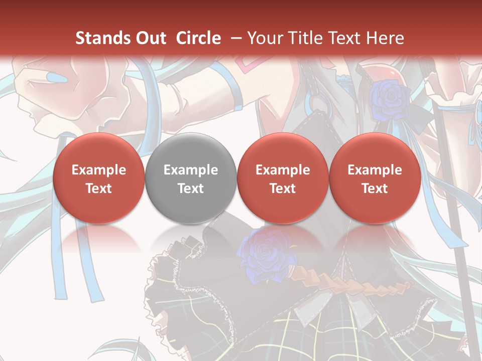 A Girl With Blue Hair Holding A Blue Flower Powerpoint Presentation PowerPoint Template