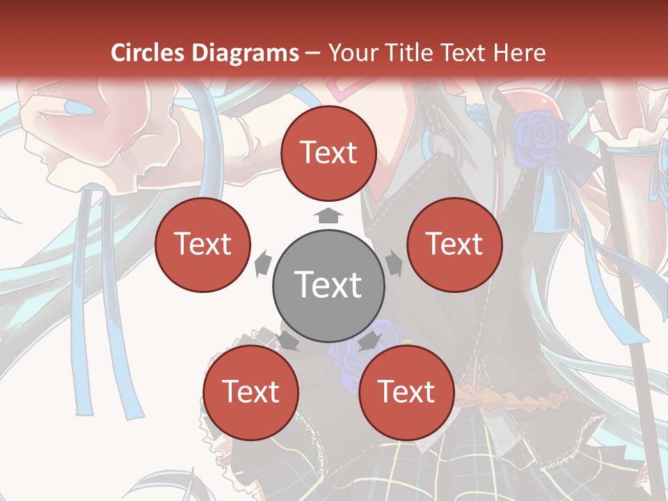 A Girl With Blue Hair Holding A Blue Flower Powerpoint Presentation PowerPoint Template