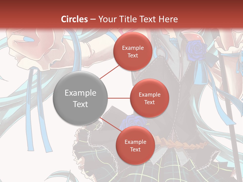 A Girl With Blue Hair Holding A Blue Flower Powerpoint Presentation PowerPoint Template