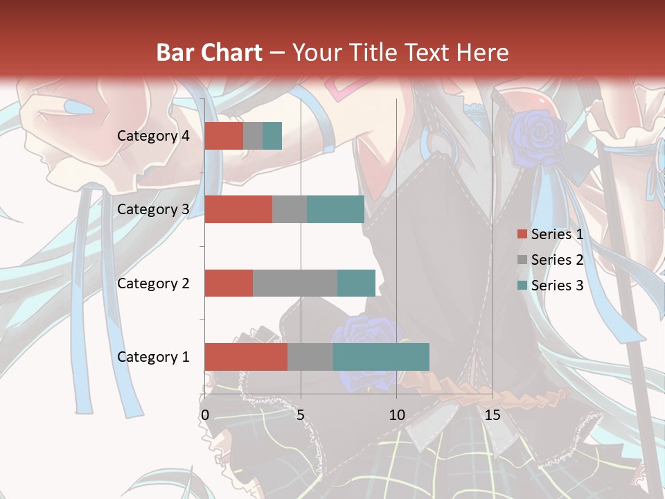 A Girl With Blue Hair Holding A Blue Flower Powerpoint Presentation PowerPoint Template