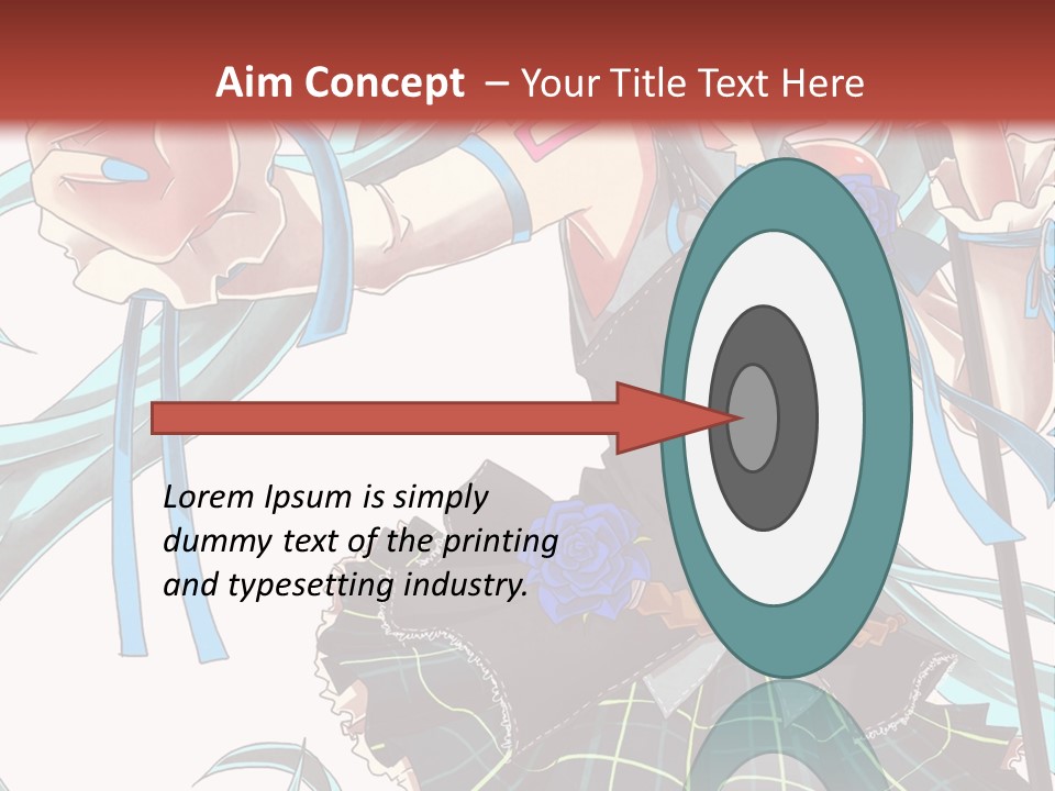 A Girl With Blue Hair Holding A Blue Flower Powerpoint Presentation PowerPoint Template