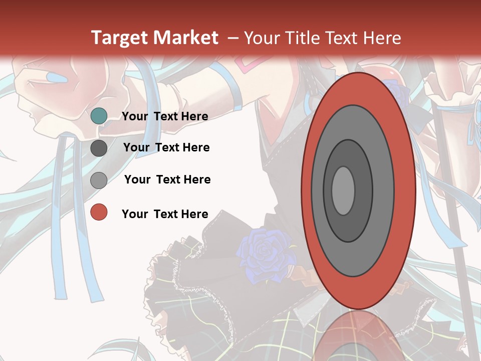 A Girl With Blue Hair Holding A Blue Flower Powerpoint Presentation PowerPoint Template