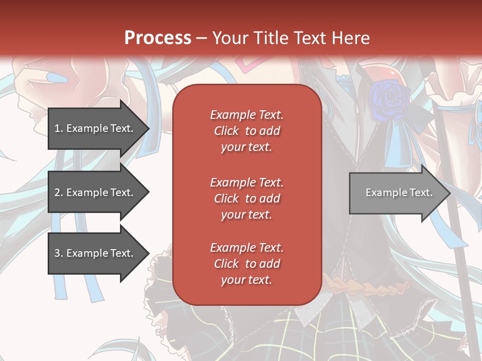 A Girl With Blue Hair Holding A Blue Flower Powerpoint Presentation PowerPoint Template