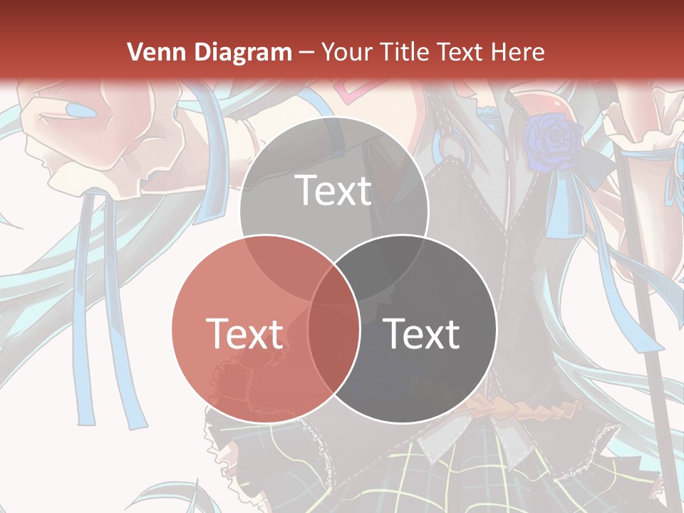 A Girl With Blue Hair Holding A Blue Flower Powerpoint Presentation PowerPoint Template