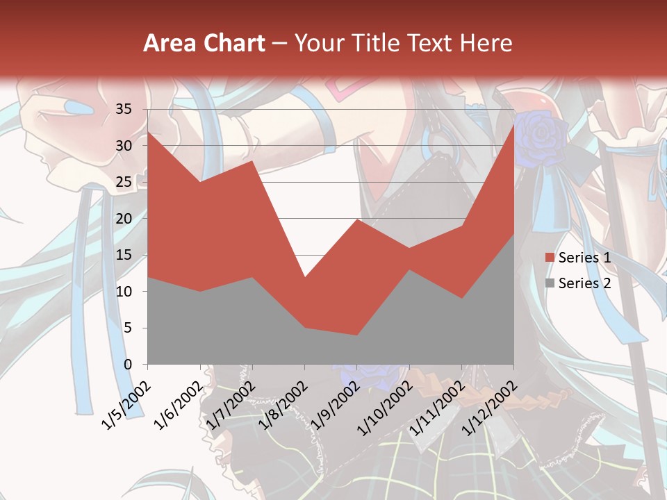 A Girl With Blue Hair Holding A Blue Flower Powerpoint Presentation PowerPoint Template