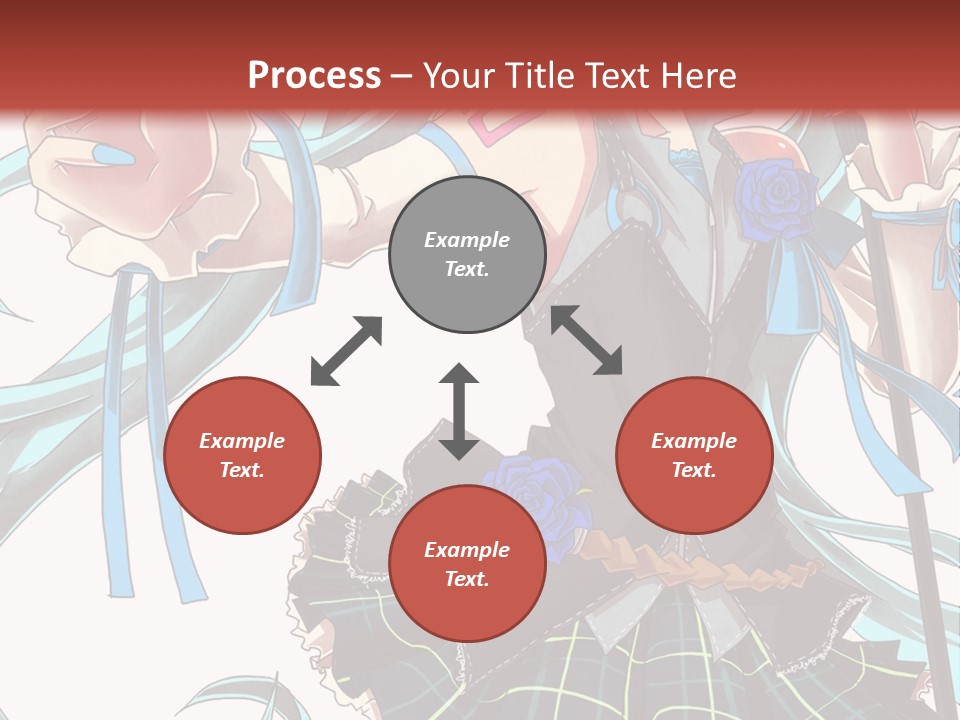 A Girl With Blue Hair Holding A Blue Flower Powerpoint Presentation PowerPoint Template