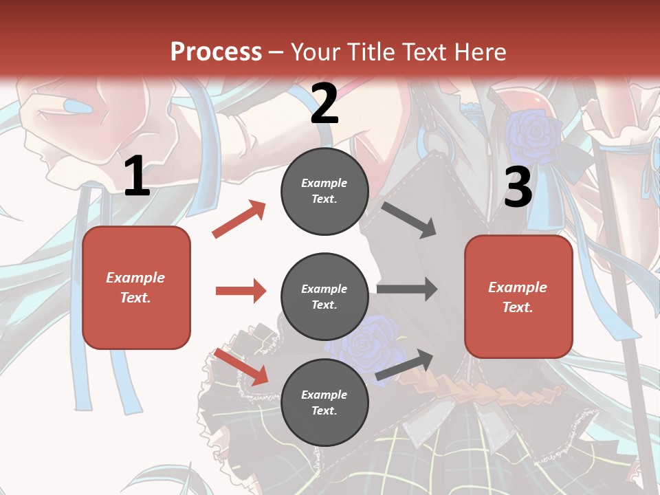 A Girl With Blue Hair Holding A Blue Flower Powerpoint Presentation PowerPoint Template