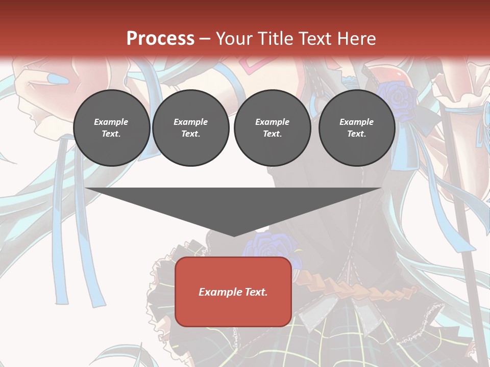 A Girl With Blue Hair Holding A Blue Flower Powerpoint Presentation PowerPoint Template