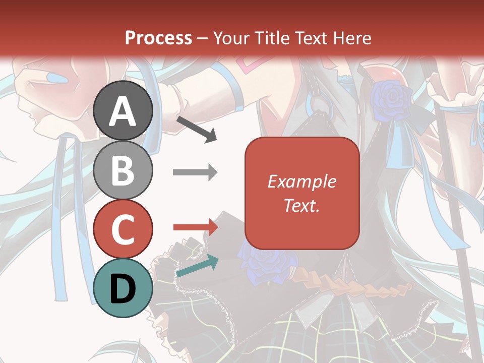 A Girl With Blue Hair Holding A Blue Flower Powerpoint Presentation PowerPoint Template