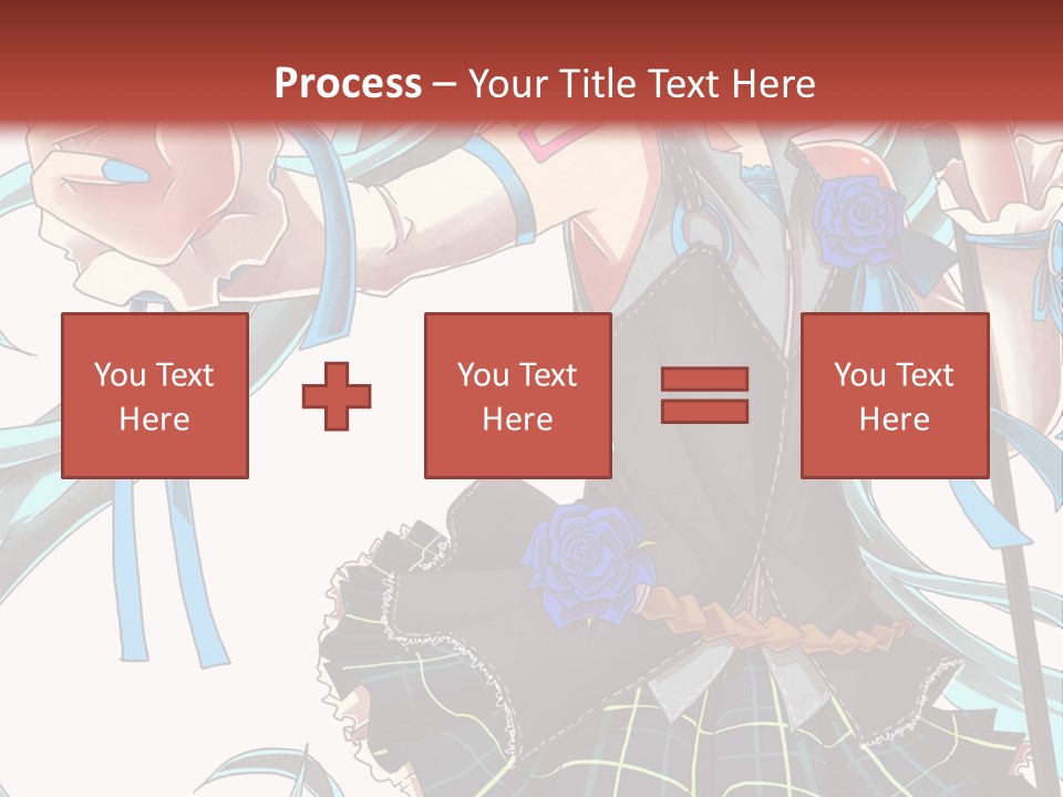 A Girl With Blue Hair Holding A Blue Flower Powerpoint Presentation PowerPoint Template