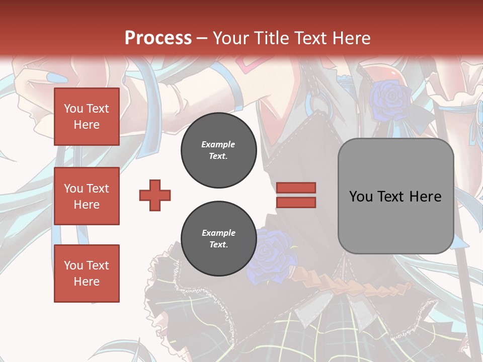 A Girl With Blue Hair Holding A Blue Flower Powerpoint Presentation PowerPoint Template