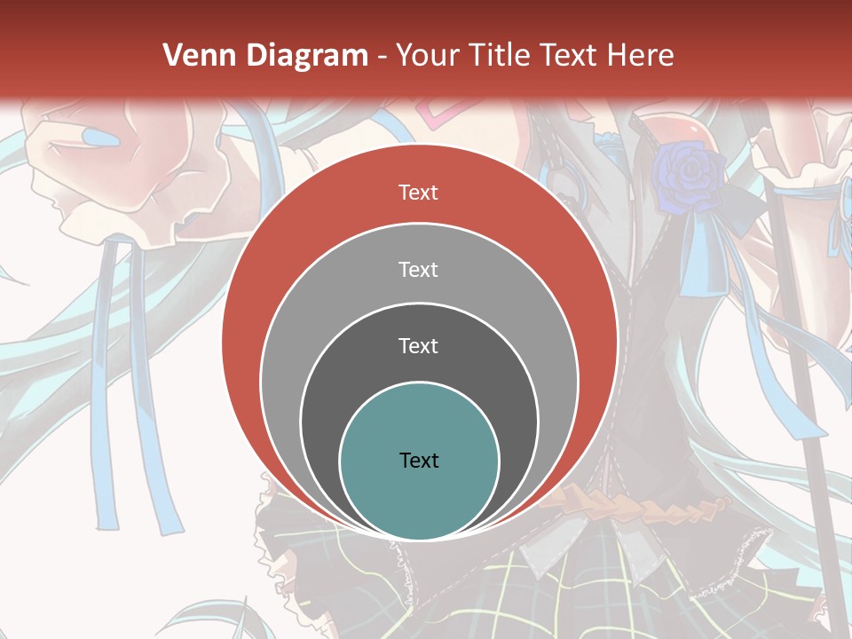 A Girl With Blue Hair Holding A Blue Flower Powerpoint Presentation PowerPoint Template