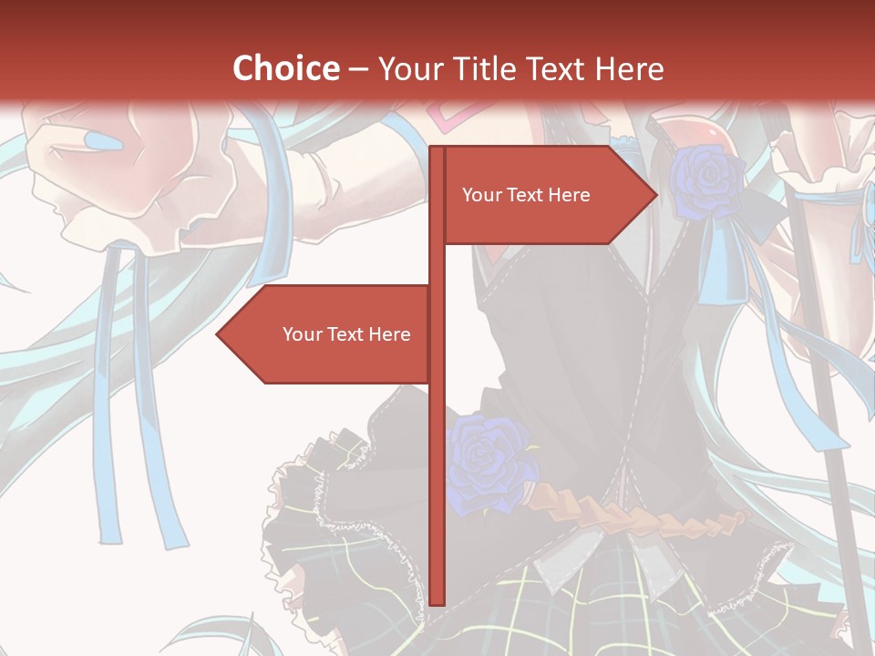 A Girl With Blue Hair Holding A Blue Flower Powerpoint Presentation PowerPoint Template