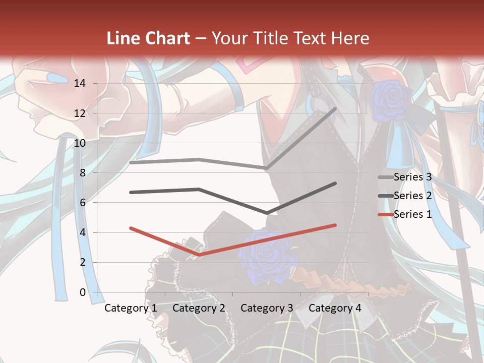 A Girl With Blue Hair Holding A Blue Flower Powerpoint Presentation PowerPoint Template