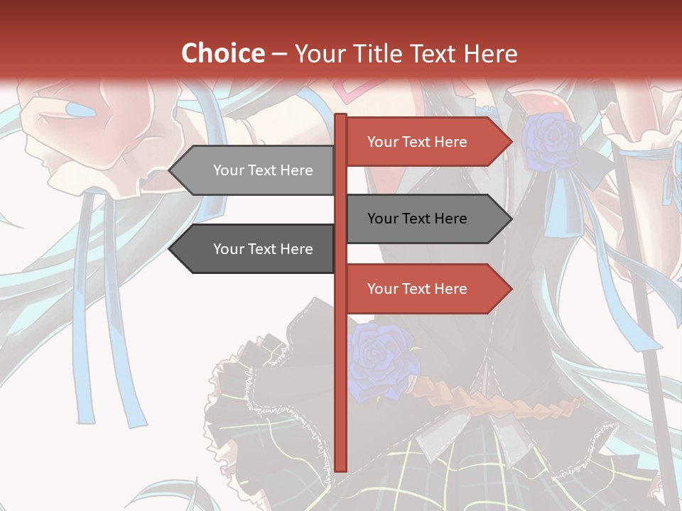 A Girl With Blue Hair Holding A Blue Flower Powerpoint Presentation PowerPoint Template