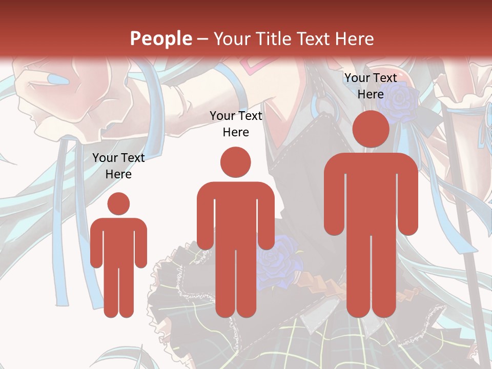 A Girl With Blue Hair Holding A Blue Flower Powerpoint Presentation PowerPoint Template