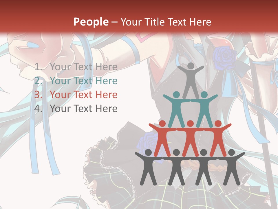 A Girl With Blue Hair Holding A Blue Flower Powerpoint Presentation PowerPoint Template