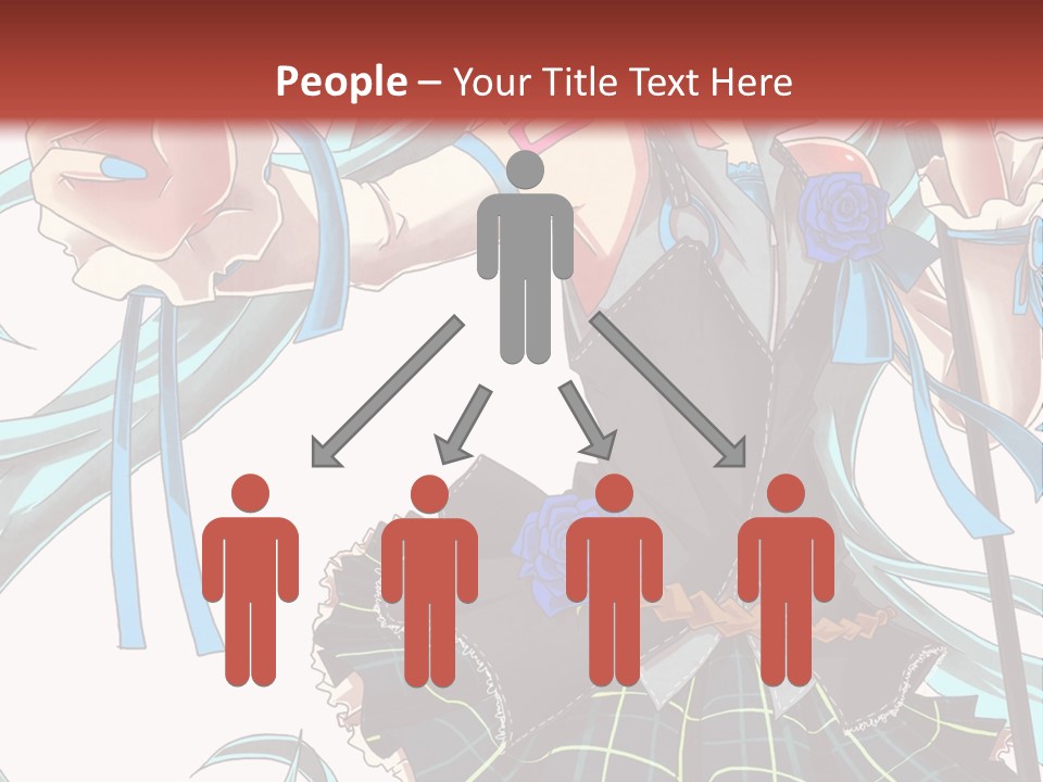 A Girl With Blue Hair Holding A Blue Flower Powerpoint Presentation PowerPoint Template