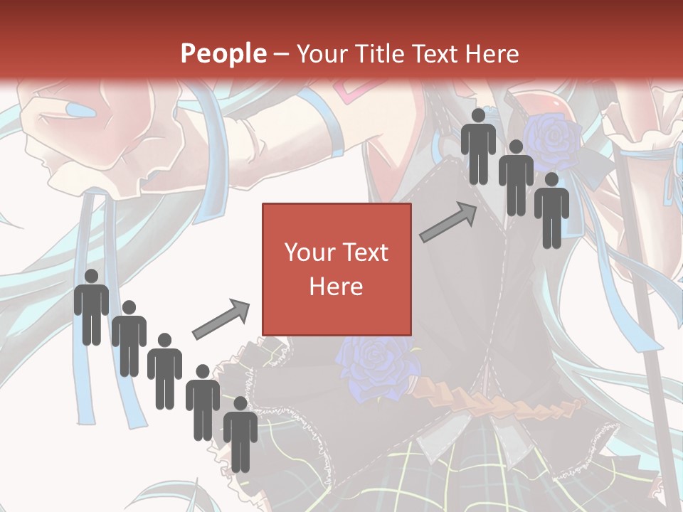 A Girl With Blue Hair Holding A Blue Flower Powerpoint Presentation PowerPoint Template