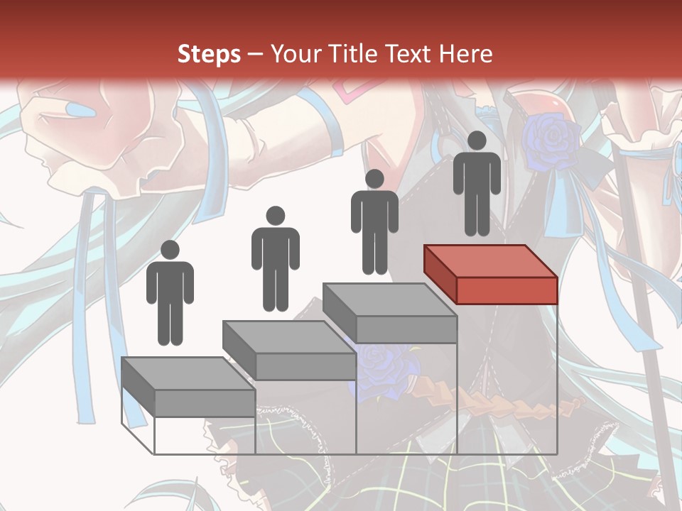 A Girl With Blue Hair Holding A Blue Flower Powerpoint Presentation PowerPoint Template