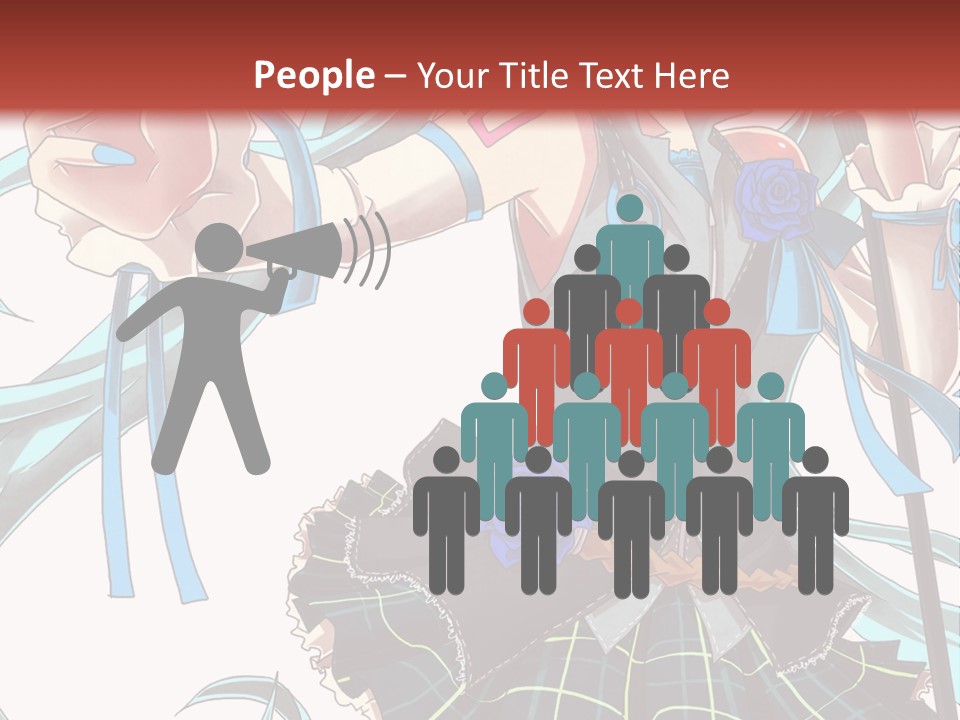 A Girl With Blue Hair Holding A Blue Flower Powerpoint Presentation PowerPoint Template