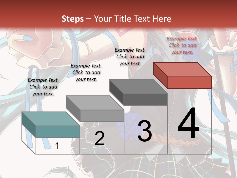 A Girl With Blue Hair Holding A Blue Flower Powerpoint Presentation PowerPoint Template