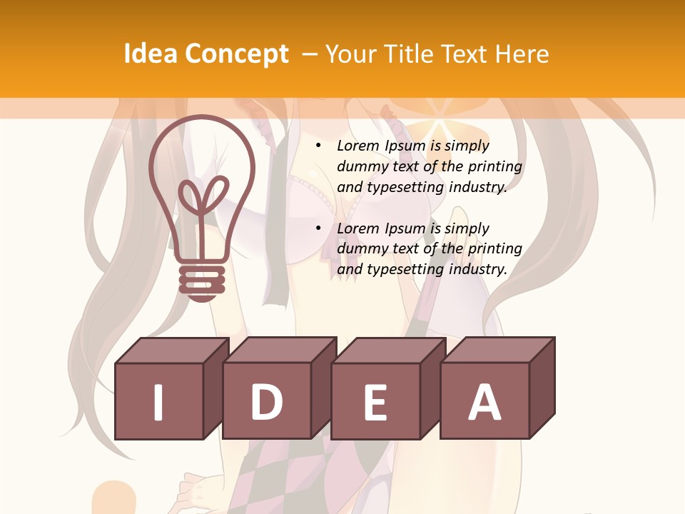 A Girl With Long Hair Sitting On A Flower Powerpoint Presentation PowerPoint Template