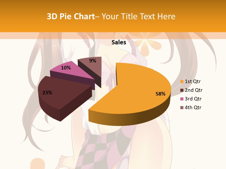 A Girl With Long Hair Sitting On A Flower Powerpoint Presentation PowerPoint Template