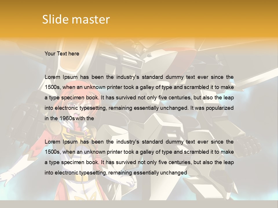 A Woman Standing Next To A Giant Robot PowerPoint Template