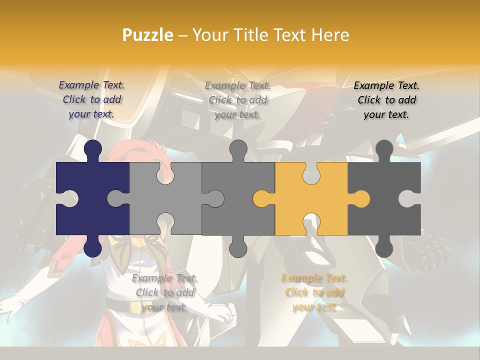 A Woman Standing Next To A Giant Robot PowerPoint Template