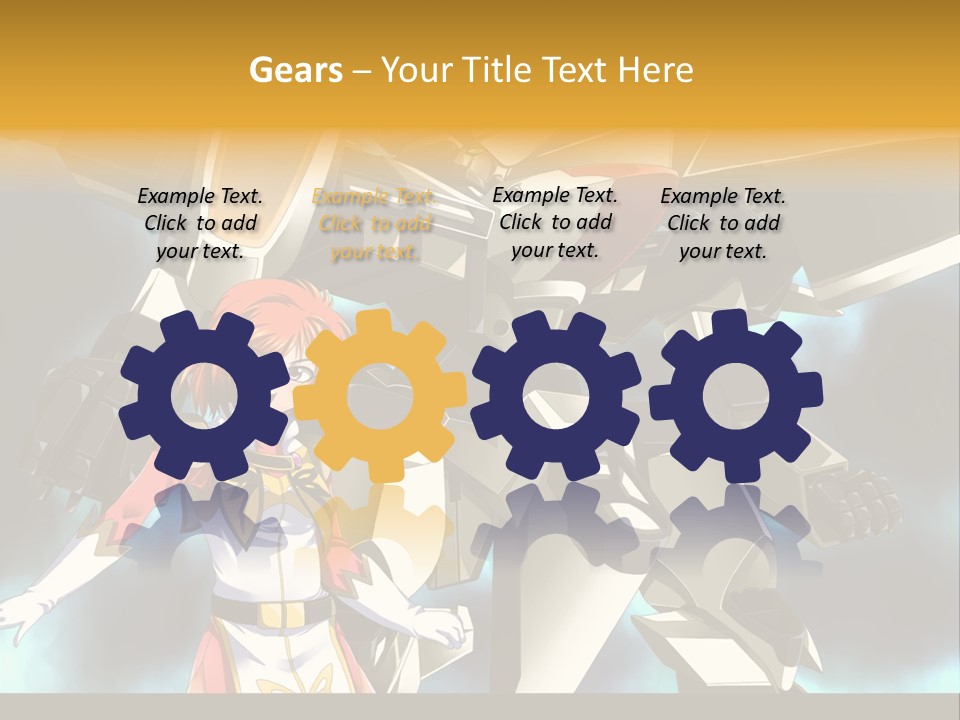 A Woman Standing Next To A Giant Robot PowerPoint Template