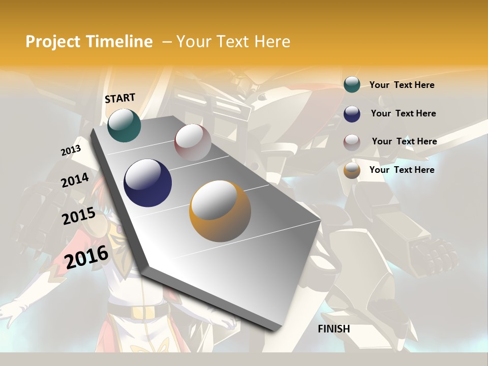 A Woman Standing Next To A Giant Robot PowerPoint Template