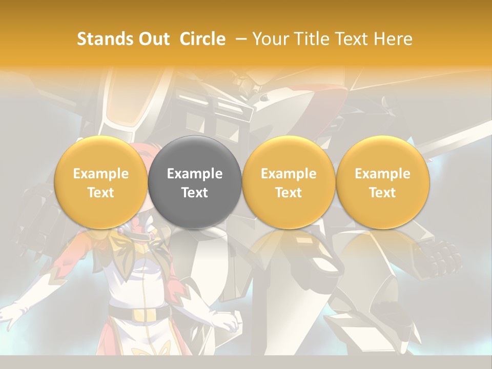 A Woman Standing Next To A Giant Robot PowerPoint Template