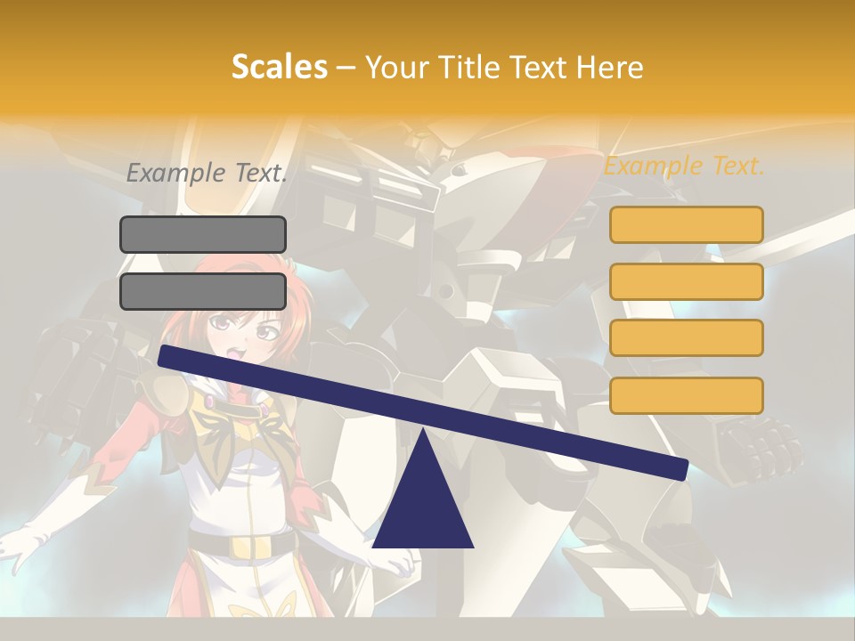 A Woman Standing Next To A Giant Robot PowerPoint Template