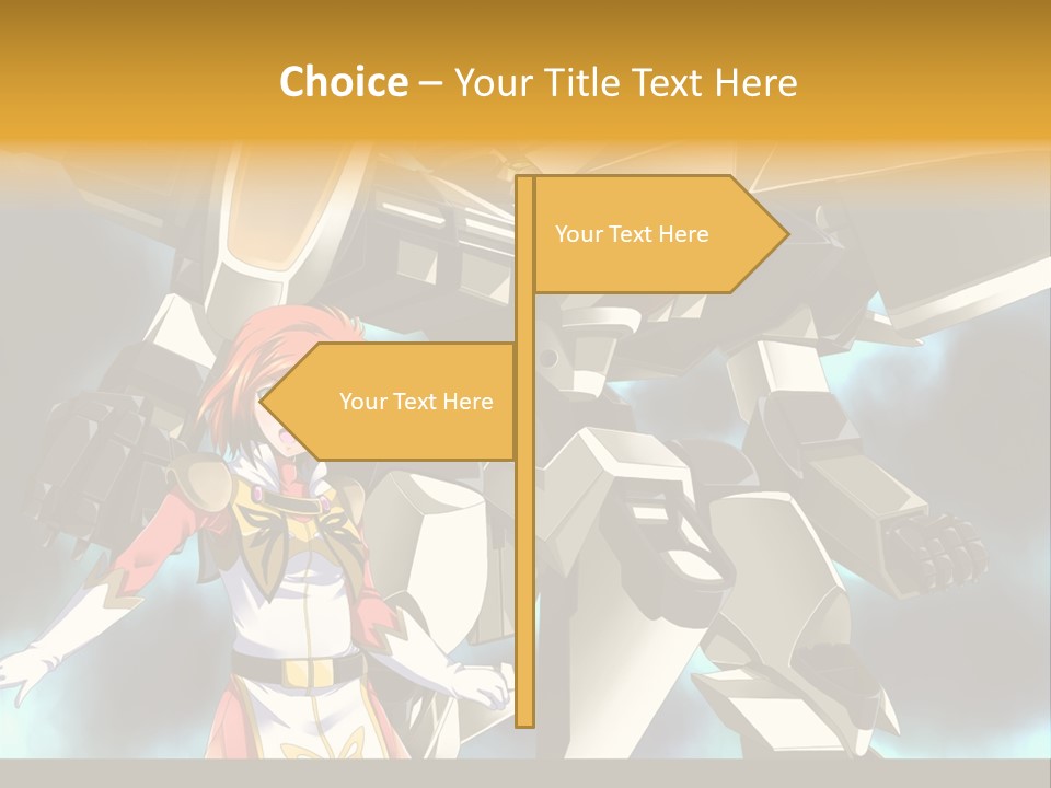 A Woman Standing Next To A Giant Robot PowerPoint Template
